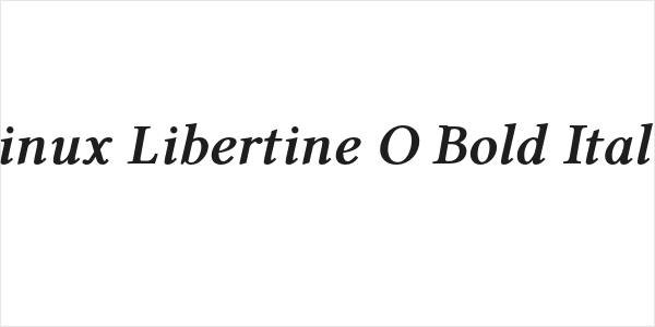 Linux Libertine O Bold Italic Logo