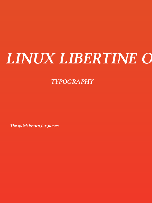 Linux Libertine O Bold Italic Poster