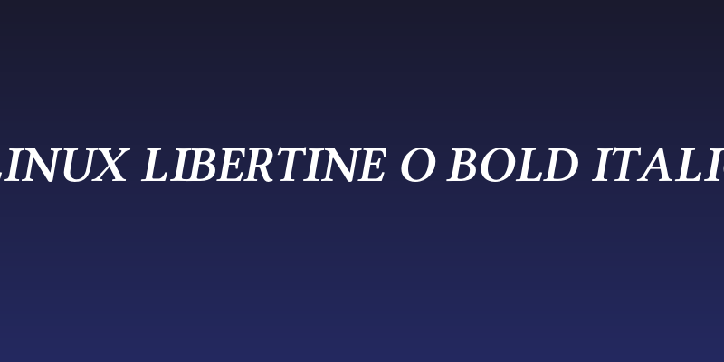 Linux Libertine O Bold Italic Social Header