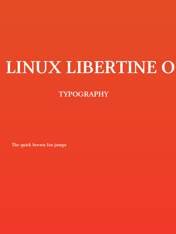 Linux Libertine O Bold Poster