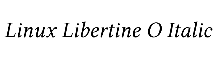 Linux Libertine O Italic Font