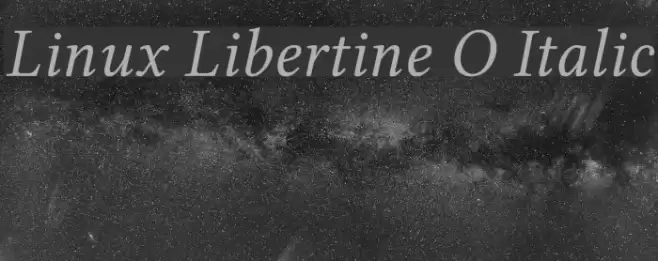 Linux Libertine O Italic Font examples