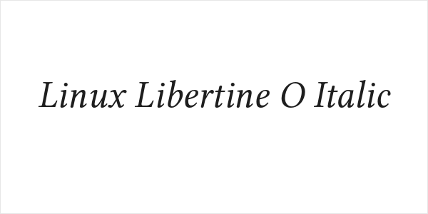 Linux Libertine O Italic Logo