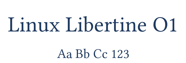 Linux Libertine O1 Font Preview