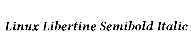 Linux Libertine Semibold Italic Font