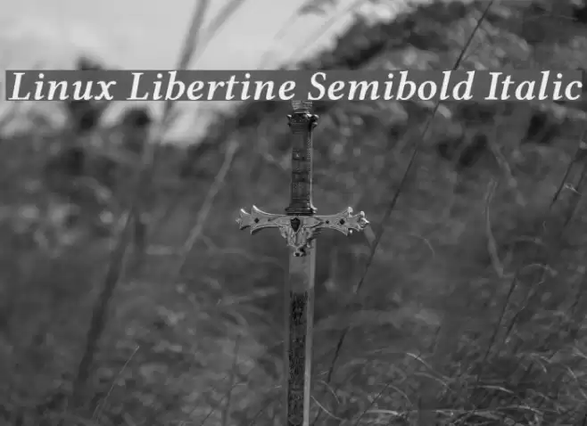 Linux Libertine Semibold Italic Font examples