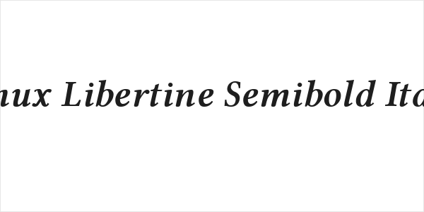 Linux Libertine Semibold Italic Logo