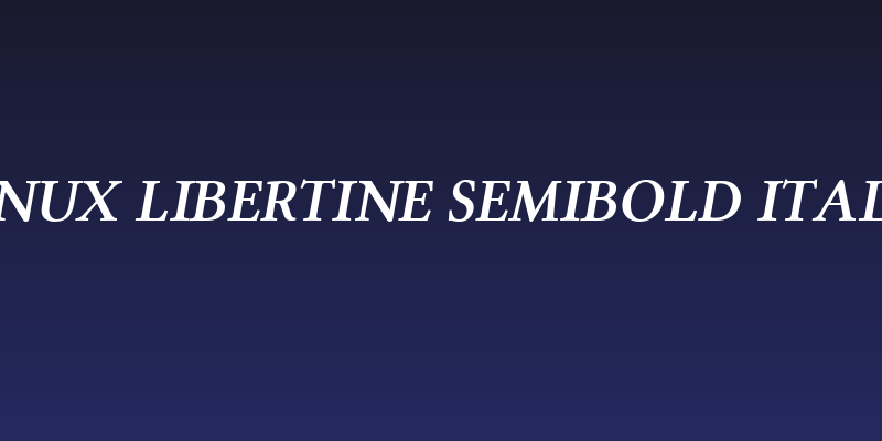 Linux Libertine Semibold Italic Social Header