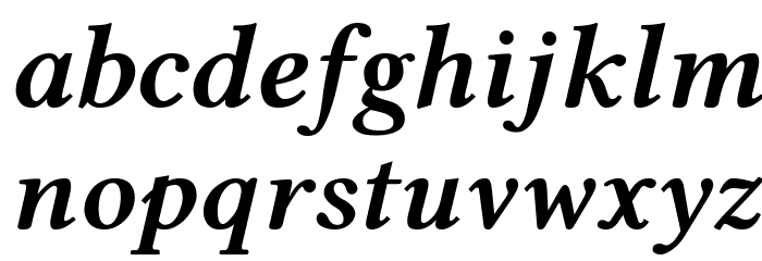 Linux Libertine Semibold Italic Font LOWERCASE
