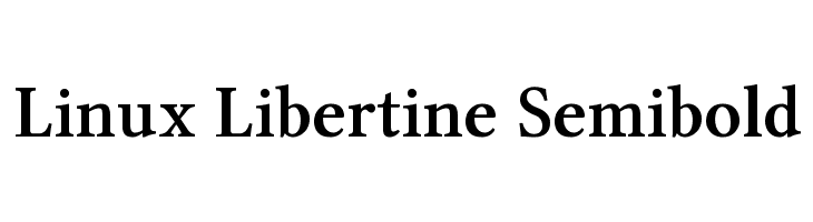 Linux Libertine Semibold Font