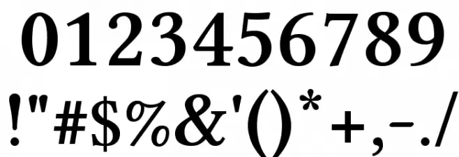 Linux Libertine Semibold Font OTHER CHARS