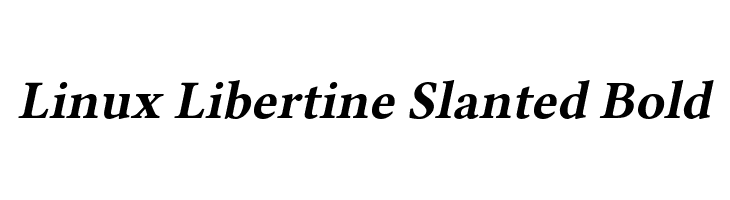 Linux Libertine Slanted Bold Font