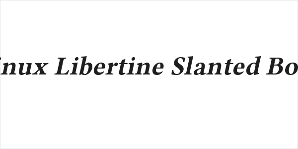 Linux Libertine Slanted Bold Logo