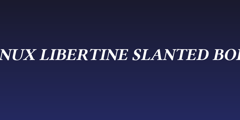Linux Libertine Slanted Bold Social Header