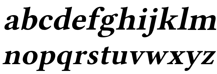 Linux Libertine Slanted Bold Font LOWERCASE