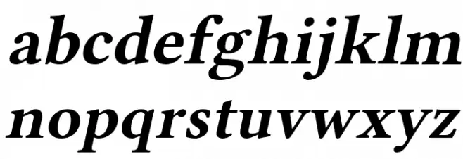 Linux Libertine Slanted Bold 字体 小写