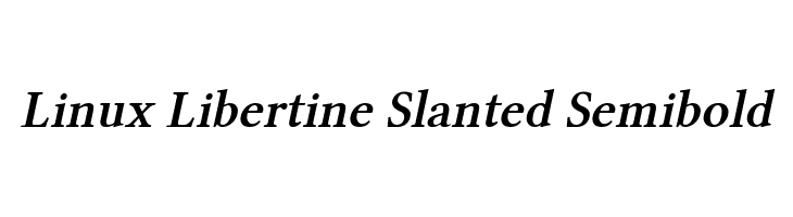 Linux Libertine Slanted Semibold  フリーフォントのダウンロード