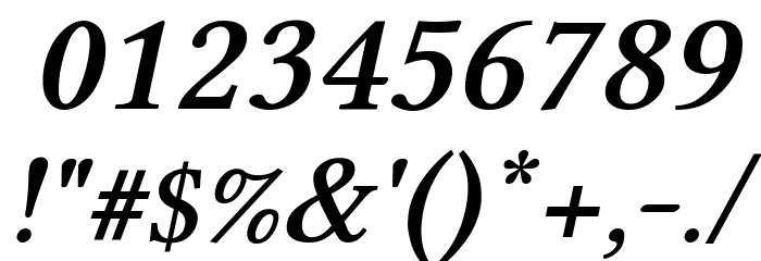 Linux Libertine Slanted Semibold Font OTHER CHARS