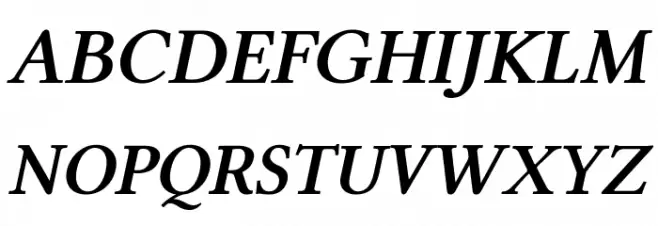 Linux Libertine Slanted Semibold Font Litere mari