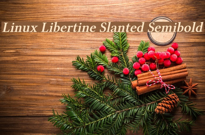 Linux Libertine Slanted Semibold Font examples
