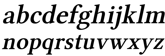 Linux Libertine Slanted Semibold Font LOWERCASE
