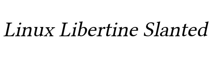 Linux Libertine Slanted Font