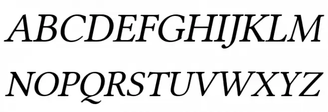 Linux Libertine Slanted Schriftart Groß