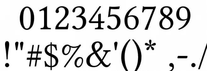 Linux Libertine Font OTHER CHARS