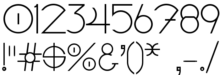 Linyat Bilog フォント その他の文字