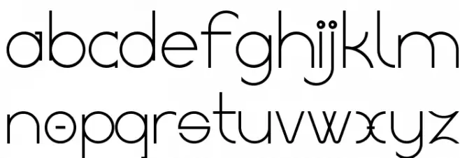 Linyat Bilog Schriftart Kleinbuchstaben