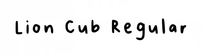 Lion Cub Regular  Free Fonts Download