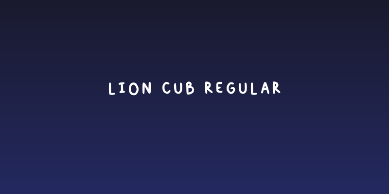Lion Cub Regular Social Header