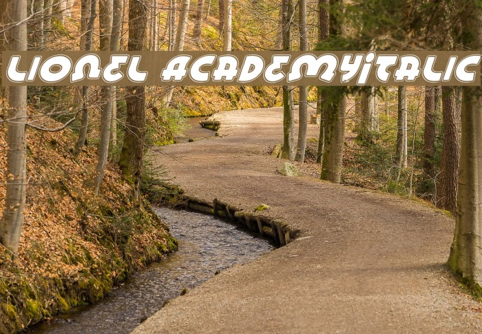 Lionel AcademyItalic フォント examples