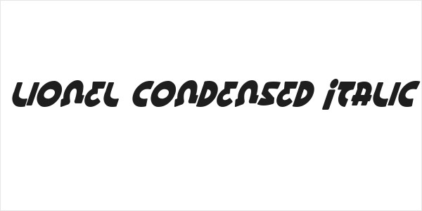 Lionel Condensed Italic Logo