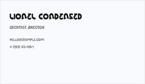 Lionel Condensed Business Card