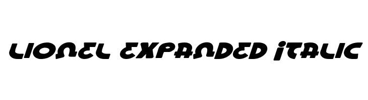 Lionel Expanded Italic Шрифта
