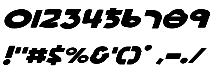 Lionel Expanded Italic Шрифта ДРУГИЕ символов