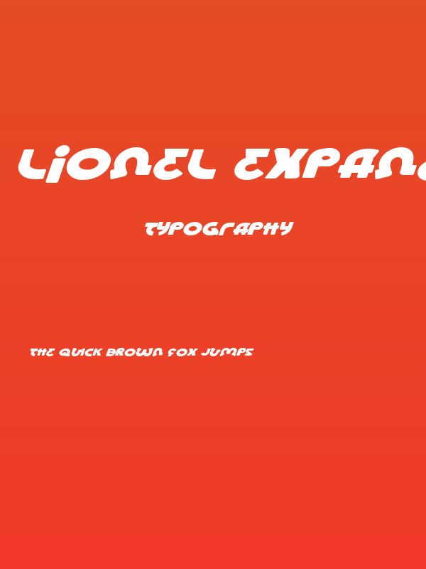 Lionel Expanded Italic Poster