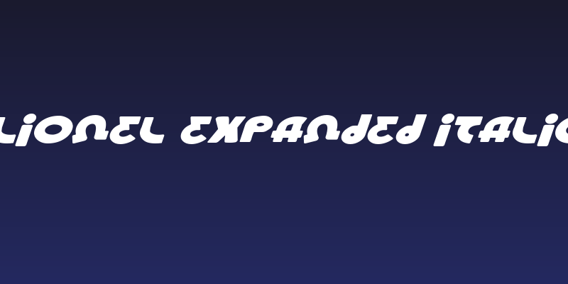 Lionel Expanded Italic Social Header