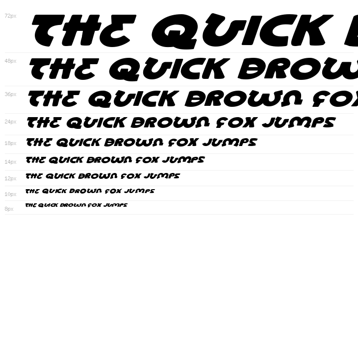 Lionel Expanded Italic Waterfall