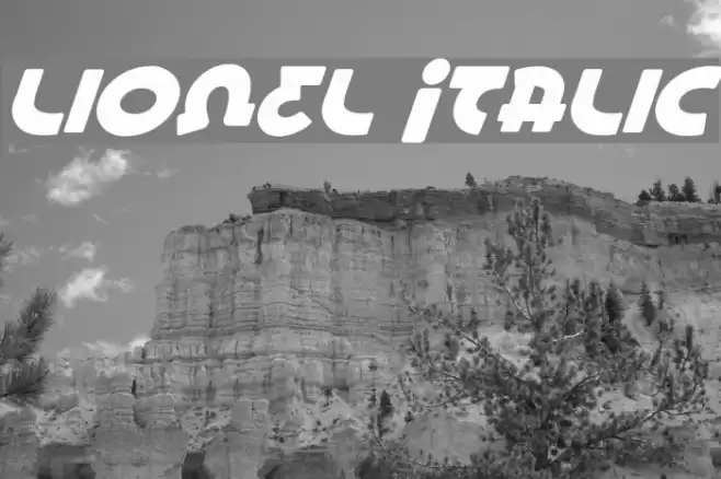 Lionel Italic フォント examples