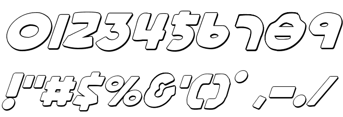 Lionel Shadow Italic Font OTHER CHARS