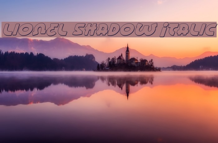 Lionel Shadow Italic Font examples