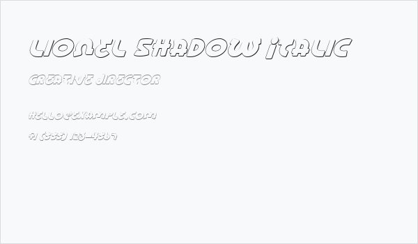 Lionel Shadow Italic Business Card