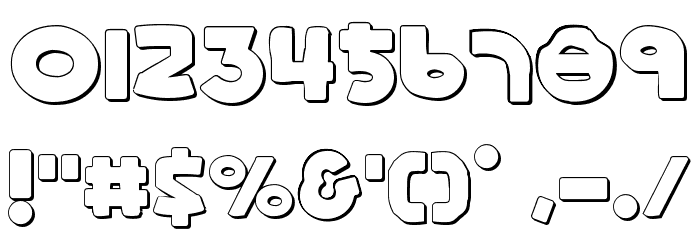 Lionel Shadow Font OTHER CHARS