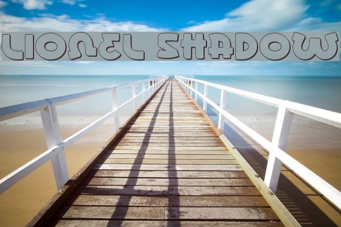 Lionel Shadow Font examples