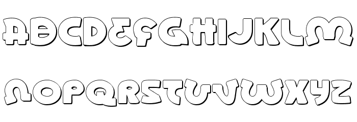 Lionel Shadow Font LOWERCASE