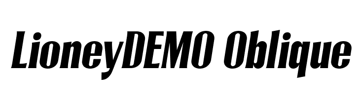 LioneyDEMO Oblique  Frei Schriftart Herunterladen
