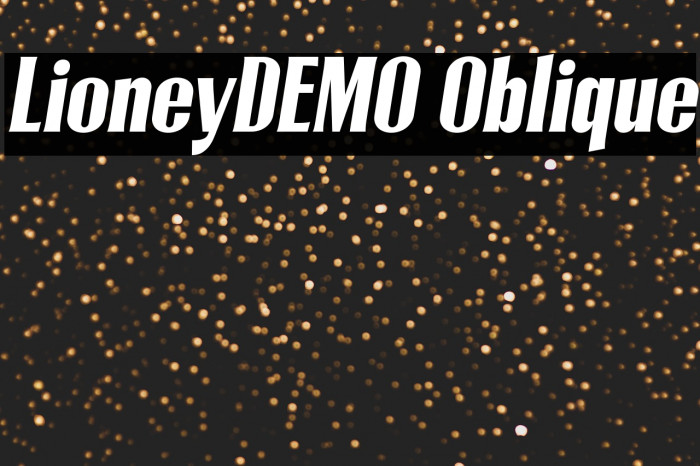 LioneyDEMO Oblique Example 1