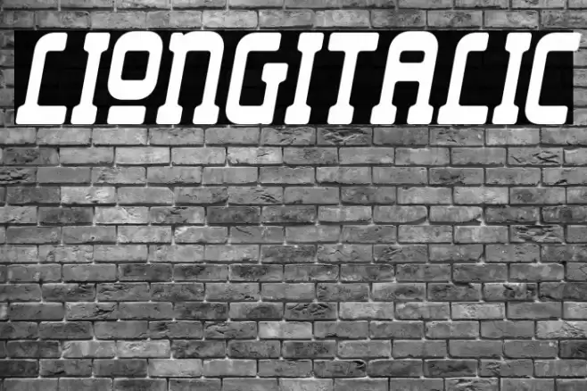 Liong-Italic Font examples